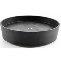 Ecopots Kunststoff Blumentopf Untersetzer + Rollen Dunkelgrau Ø 41,6 X H 9 Cm