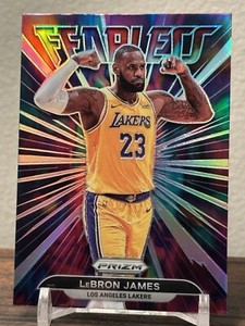 LeBron James 2021-22 Panini Prizm Fearless Silver Parallel #6 Los Angeles Lakers