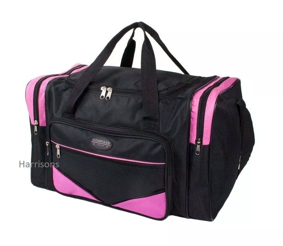 LADIES 20 HOLDALL TRAVEL FLIGHT CABIN BAG SPORTS GYM WEEKENDER SHOULDER  STRAP