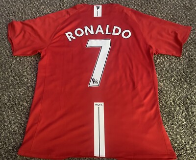 2007/2008 Manchester United Home Jersey (C. Ronaldo #7) Size XL
