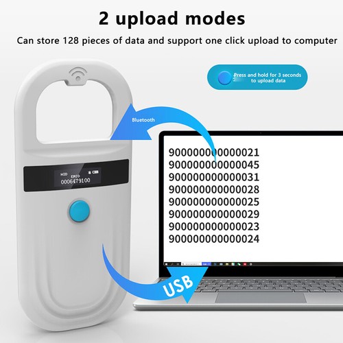 134.2KHz/125kHz Pet Cat Dog Identificacion Microchip Scanner FDX-B ISO11784/85 - Zdjęcie 9 z 13