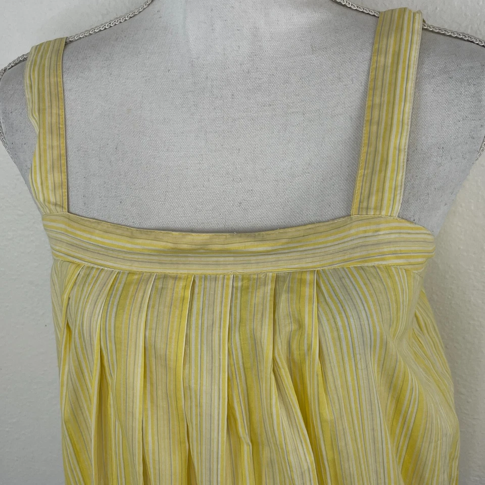 Top La Redoute Creation NUEVO US 6 Sin Mangas Amarillo Rayas Algodón Francia Foto 2 de 4