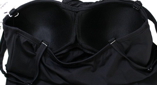 Tankini drapeado COCO REEF Contours T32044 Clarity talla 8/32D negro venta al por menor $88 - Imagen 4 de 4