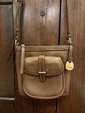 Vintage Dooney Bourke Leather Reddish Brown Satchel Shoulder Crossbody Bag
