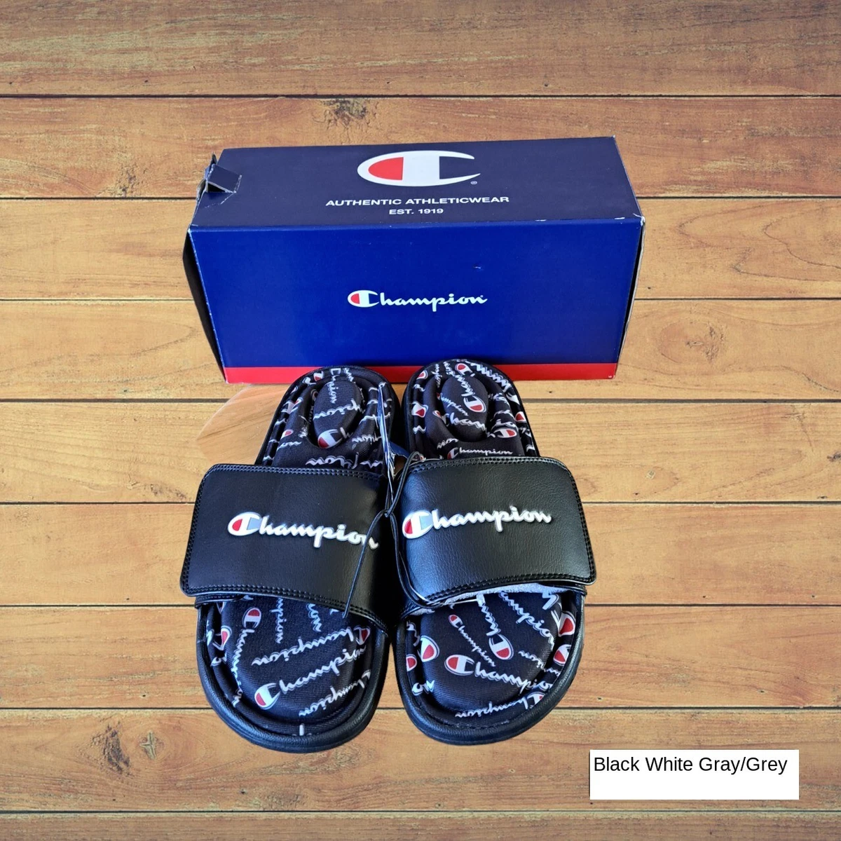 Champion slides grey discount