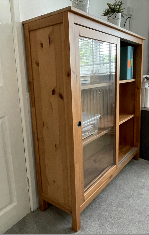 Ikea Hemnes glass sliding door bookcase/display (rare as
