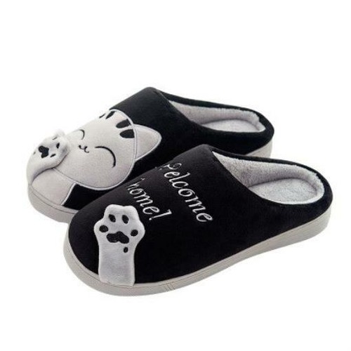 Pantuflas De Invierno Para Mujer Calzado Zapatos De Moda Cholas Para Dormir Gato - Imagen 12 de 16