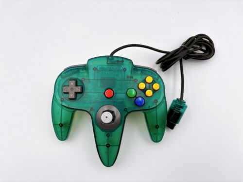 Console Nintendo 64 Blu Trasparente Controller Cavi Set Giappone Gioco Testato Funzionante - Foto 14 di 16