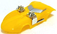 Hot Wheels Yellow TWIN MILL RACER Twin-Engine Mattel TYCO HO SlotCar Narrow BODY
