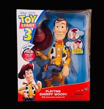 Thinkway Disney Pixar Toy Story 3 Playtime Sheriff Woody NEEDS BATTERIES