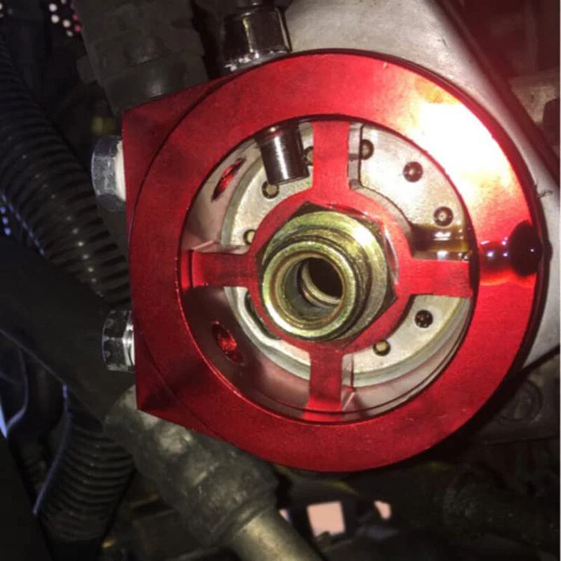 M20x1.5 1/8 NPT Oil Filter Cooler Sandwich Thread Plate Adapter Oil Cooler Kit - Image 3 of 4