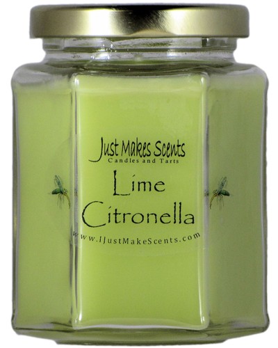 3-Pack Lime Citronella Candle New 8oz Hexagon by Just Makes Scents - Picture 2 of 4