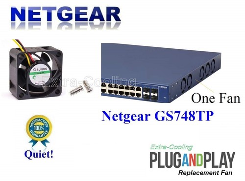 1x *Silencioso* Ventilador de repuesto para NETGEAR GS748TP 24dBA ruido mejor para red doméstica - Imagen 4 de 7
