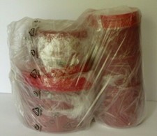 HTF Set 9 Pc Tupperware Wonderful Wonders Lipstick Red Containers w/ Lids NIP