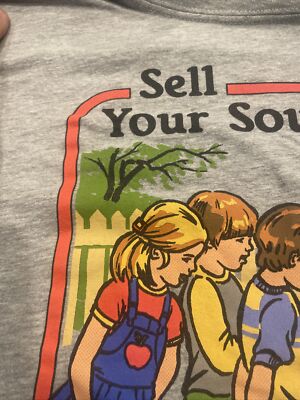 T-shirt 'Sell Your Soul Economics For Childrens' - Taille M, Blanc, Neuf Sans étiquettes, Marque !Solid