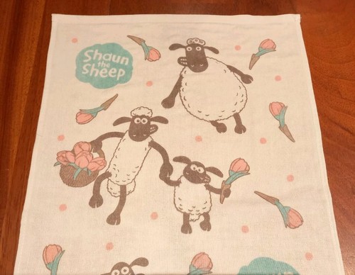 Shaun The Sheep Flower Muslin Hand Towel Face Towel, 78x35cm, Cotton (Brand New) - Picture 3 of 4