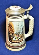Vtg 1987 AVON Bière Stein Couvercle SHIPBUILDER #C12146 Pour Canada