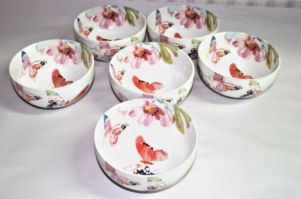 Juego de seis cuencos de sopa/cereal de porcelana Fifth Spring Beauty de 5 1/2" nuevos 222 Foto 3 de 3