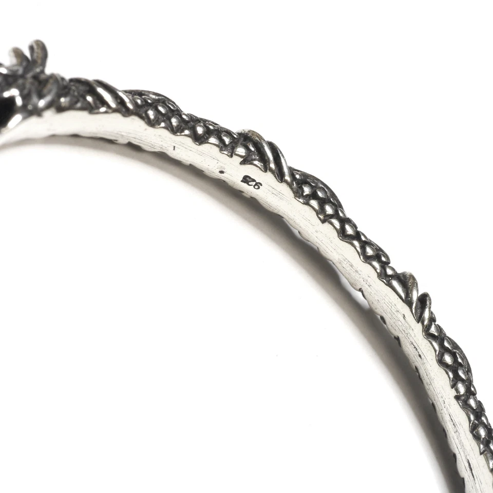 925 Silber Drachen Armreif Gr.M Armspange Kelten Wikinger Drachenarmreif Damen - Bild 4 von 4