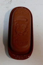 Vintage GOURMET TOPF TerraCotta Butter Keeper Dish~USA Pottery~Bessie Cow Design