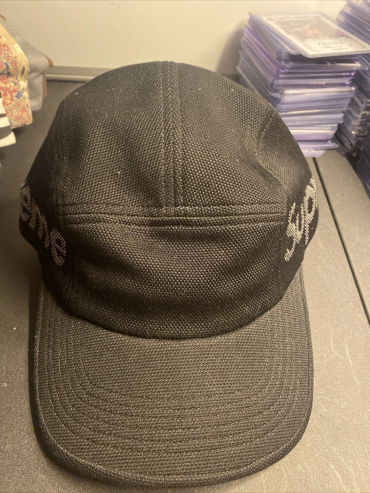 Casquette de camp Supreme Jacquard Pique noire
