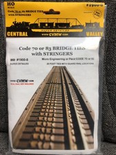 Central Valley 1900-8 HO CVT Bridge Ties w/ Stringers use with Peco  ME 70/83