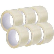 6 X CLEAR 2"Packaging Adhesive Tape Roll Box Sealing Packing 40mtr (131 ft)