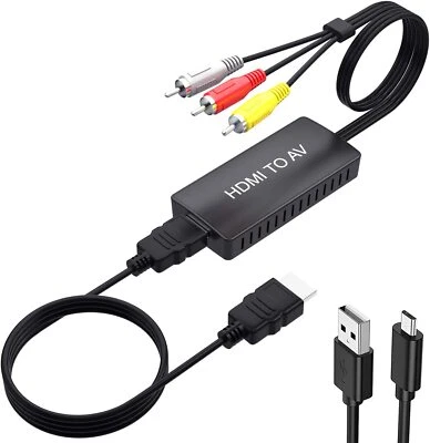 DIGITNOW HDMI auf RCA Adapter mit HDMI Kabel,Konverter HDMI auf Chinch,HDMI zu AV Video