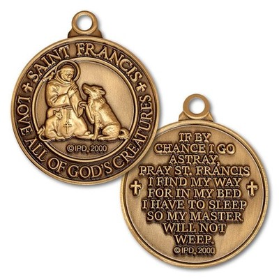 Saint Francis Love All of Gods Creatures Pet Tag 32mm