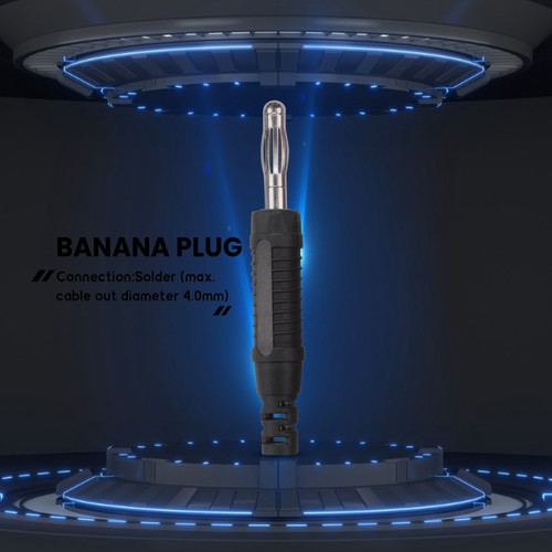 3X(10Pcs 4mm Banana Plugs Solder DIY Banana Plug Male Connectors Adapters2364 - Afbeelding 2 van 5
