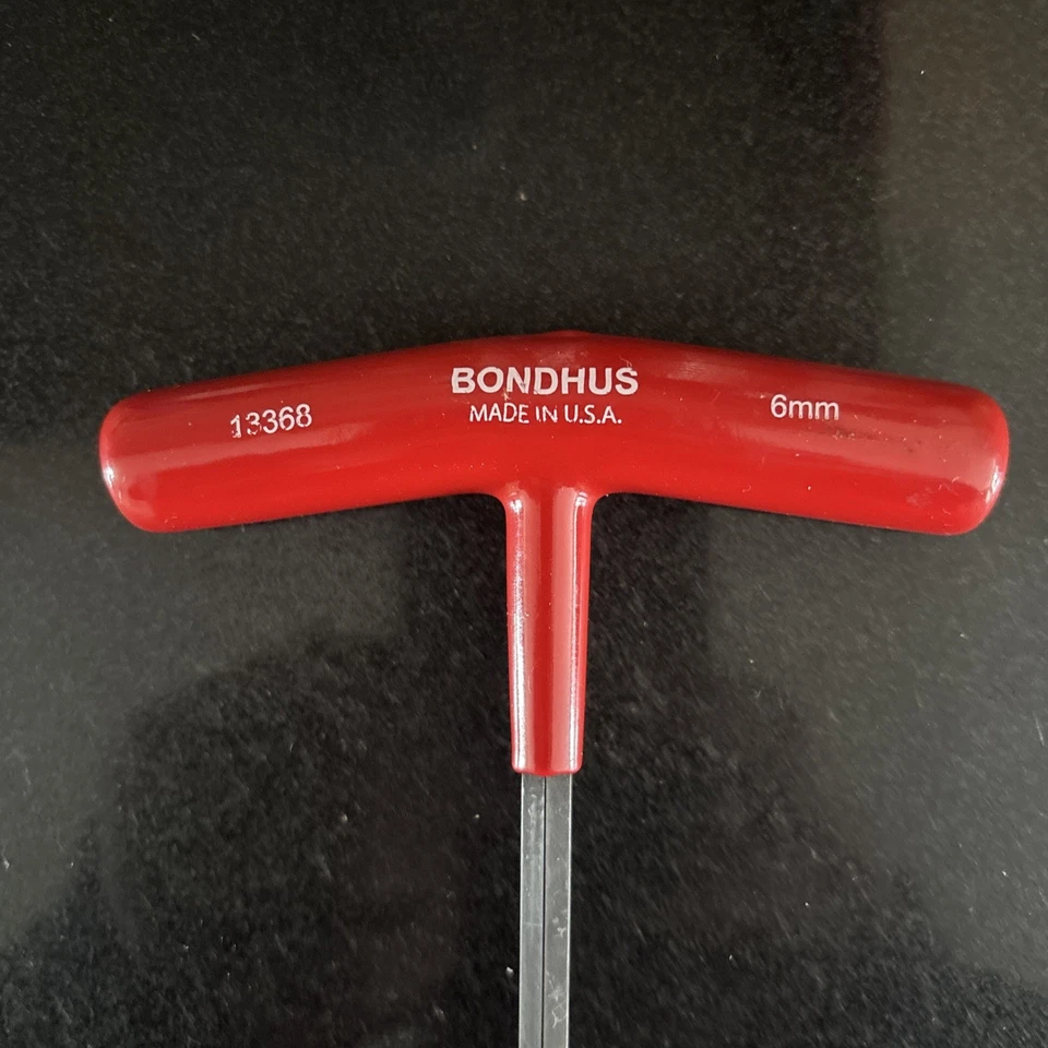 Bondhus 13368 T-Handle Hexagon Allen Key 6mm - Image 2 of 4