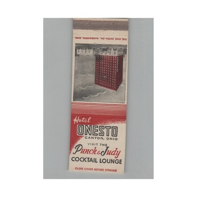 Matchbook Cover Hotel Onesto Canton OH #10