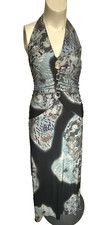 Women's Halter Style Maxi Sun-Dress Bodycon Comfort Stretch size M #6R