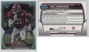 2022 Bowman U Chrome Aqua Refractor /299 Will Anderson #52