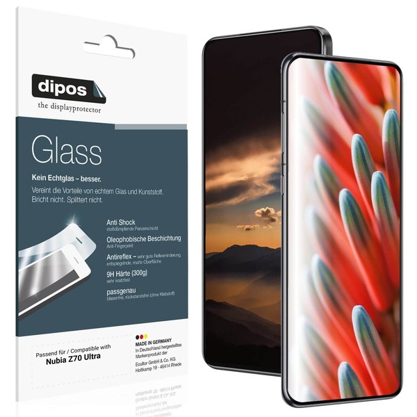 2X Schutzfolie FüR Nubia Z70 Ultra Matt - Anti-Shock 9H Folie Dipos Glass-image