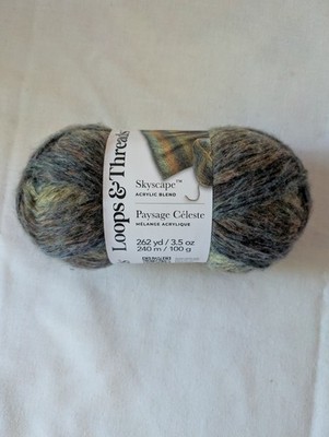 New Skyscape Yarn by Loops & Threads - Chartreuse and Navy Multi