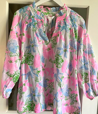 Lilly Pulitzer LOURDES Top Resort White Viney Liney M Medium NWT