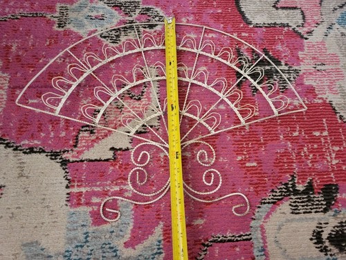 Vintage Reproduktion antiker Metalldraht 21x17 Fächer Bild oder Kartenhalter schick - Bild 2 von 3