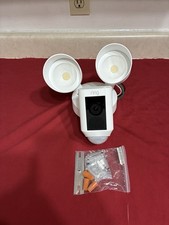 RING Floodlight Cam Wired with Motion-Activated 1080P HD Video - White 5AT3T2