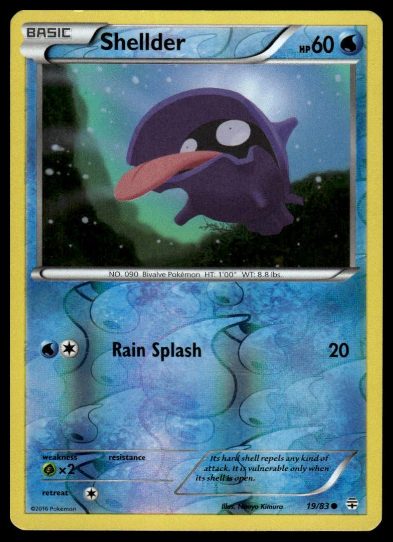 Shellder Reverse Holo Common Generations 19/83 LP
