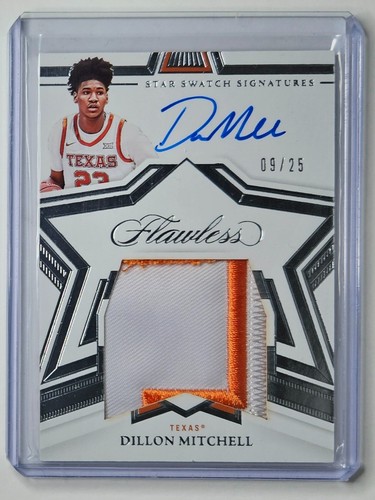 Dillon Mitchell Texas 22-23 Flawless, Collegiate Star Swatch Auto, /25 ✍️