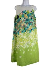 Women's J. Jill Love Linen Tropical Dress Vacay Travel Casual Sz: M