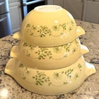 VTG 1980 Pyrex Shenandoah Cinderella 442, 443, 444 Nesting Mixing Bowls SET OF 3