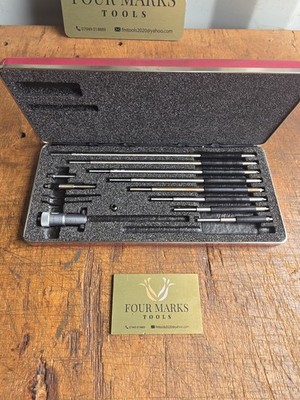 Starrett No. 124M 300mm Innen Stick Mikrometer Messgerät Set mit Koffer