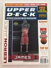 Sealed 2003 Upper Deck LeBron James Magazine Rookie Card in Uncut Sheet Jumbo RC
