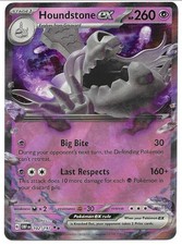 Houndstone ex OBF 102/197 Pokémon SV03: Obsidian Flames Double Rare Holofoil ...