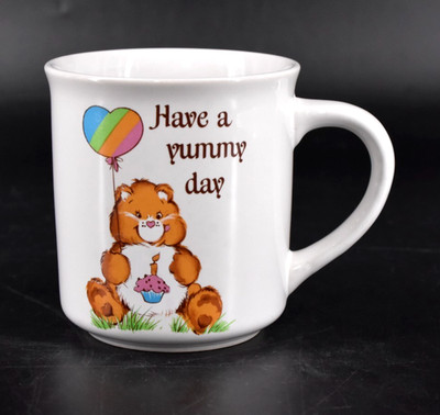 Care Bears HAVE A YUMMY DAY Mug Stoneware American Greetings Vintage 1983