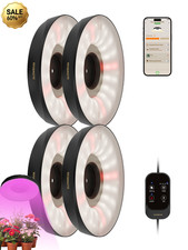 Grow Light for Indoor Plants Flowers LED Full Spectrum 4-in-1 Linkable Timer