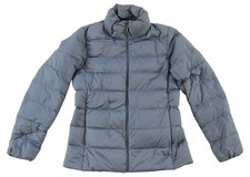 Uniqlo Grey Blue 100% Nylon Feather Down Ultra Light Quilted Puff Jacket Women S