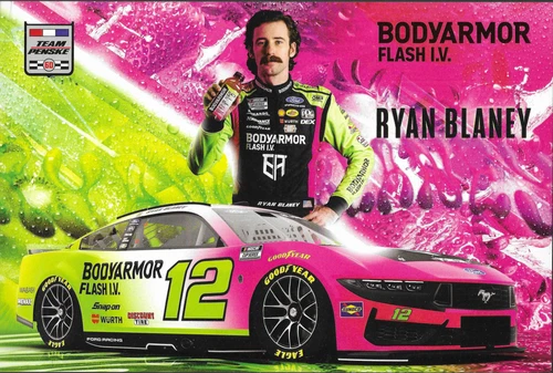 2026 RYAN BLANEY "PINK BODY ARMOR FLASH I.V." #12 NASCAR CUP SERIES POSTCARD